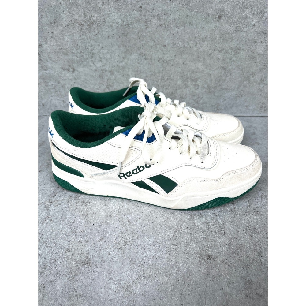 Reebok BB 4000 Sneaker Court‎ Drift Chalk Dark Green Men's Size 10.5 Ortholite